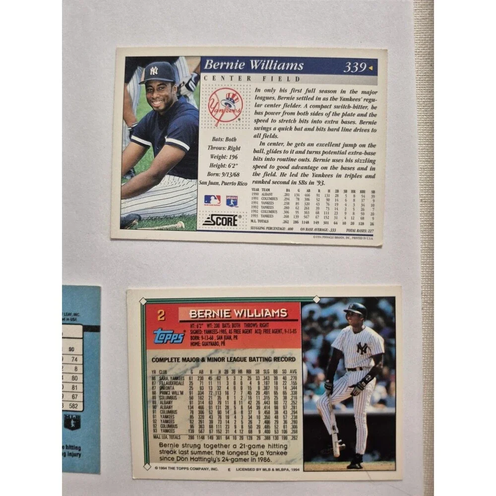 MLB Baseball Card Lot Cal Ripken Jr Bernie Williams Paul Molitor Ben Grieve LOT